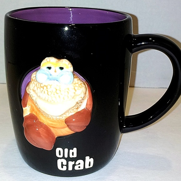 Russ Berrie Old Crab 3D Figural Mugs, Set of 2 - Picture 1 of 5